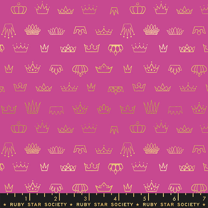 Reign Ruby Star Society RS1030/13M Metallic Crowns on Magenta F7259