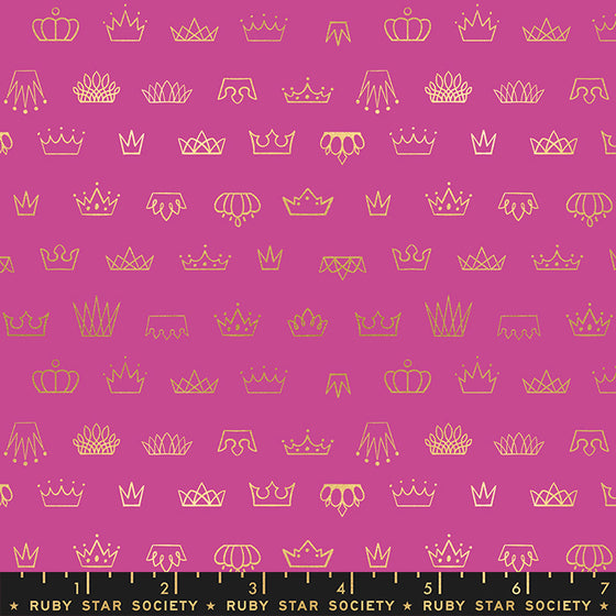 Reign Ruby Star Society RS1030/13M Metallic Crowns on Magenta F7259