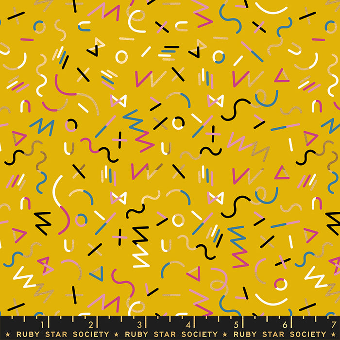 Reign Ruby Star Society RS1029/13M Squiggles on Gold F7260