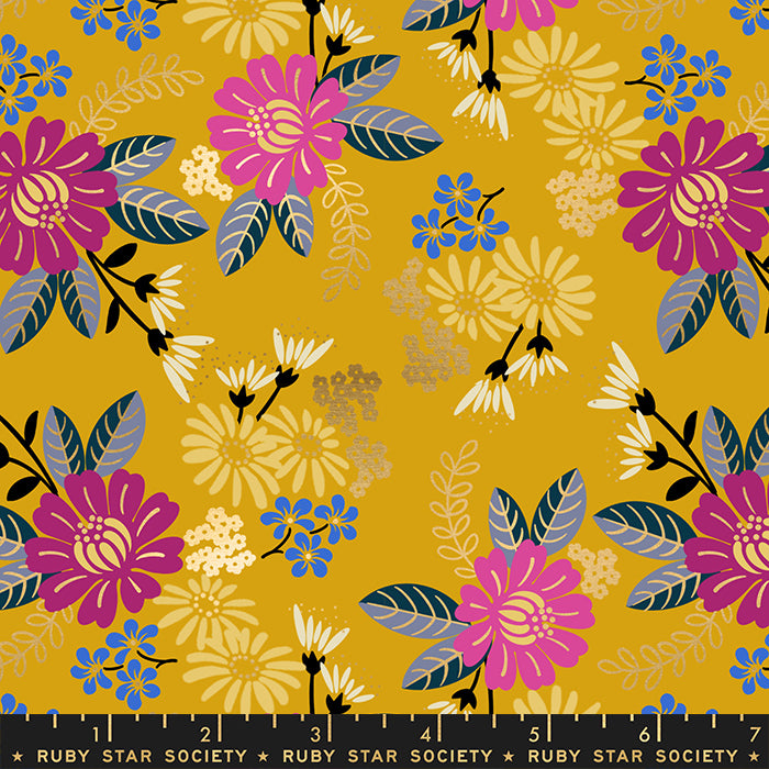 Reign Ruby Star Society RS1026/12M Floral on Gold F7261