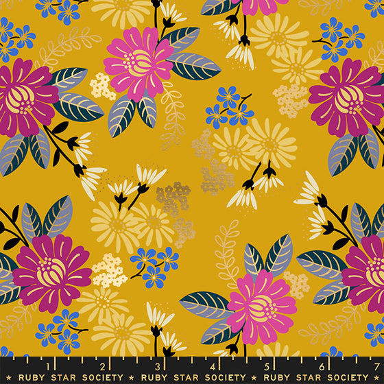 Reign Ruby Star Society RS1026/12M Floral on Gold F7261