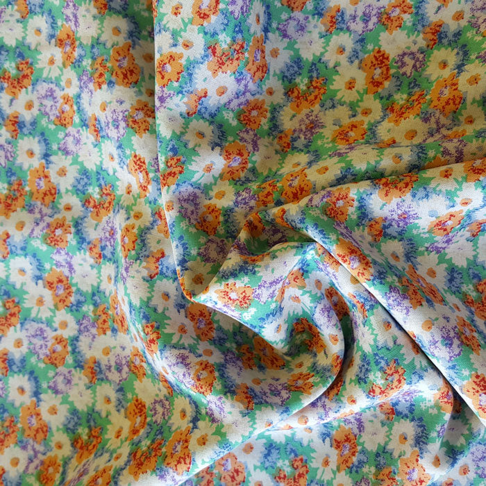 Viscose challis Fabric Multi Floral - The Fabric Bee