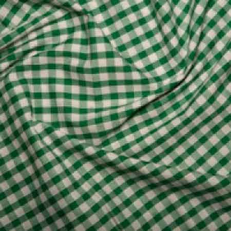 Polyester/cotton Woven Gingham 1/4 Inch Green - The Fabric Bee
