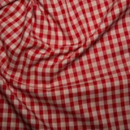 Polyester/cotton Woven Gingham 1/4 Inch Red - The Fabric Bee