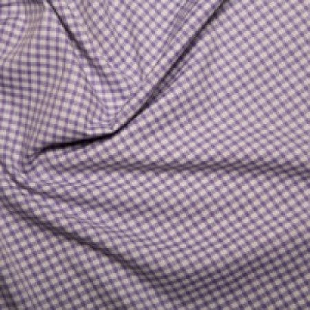 Polyester/cotton Woven Gingham 1/8th Inch Lilac - The Fabric Bee