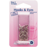 Hooks and Eyes Silver Size 1 H400.1 - The Fabric Bee