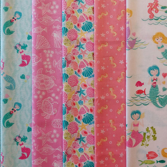 Merryn by Makower UK 5 Fat Quarter Pack A