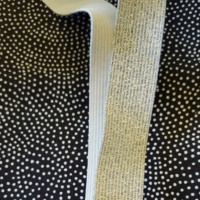 Metallic Silver Elastic 25mm Wide