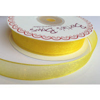 Organza/Sheer Ribbon Yellow 640 - The Fabric Bee