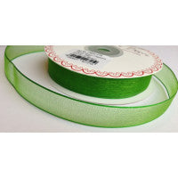 Organza/Sheer Ribbon Emerald 580 - The Fabric Bee