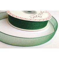 Organza/Sheer Ribbon Forest Green 587 - The Fabric Bee