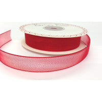 Organza/Sheer Ribbon Red 235 - The Fabric Bee