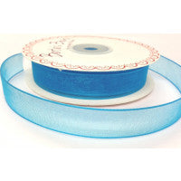Organza/Sheer Ribbon Turquoise 325 - The Fabric Bee