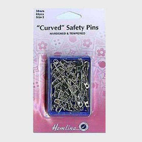Curved Safety Pins H418.2 - The Fabric Bee
