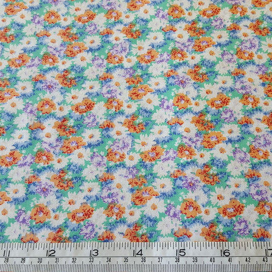 Viscose challis Fabric Multi Floral - The Fabric Bee
