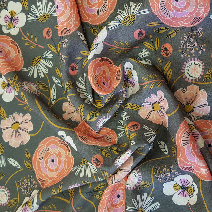 Rayon Challis Fabric Dashwood Studio 1456 - The Fabric Bee