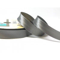 Bias Binding Satin Polyester Pewter Grey 18mm - The Fabric Bee