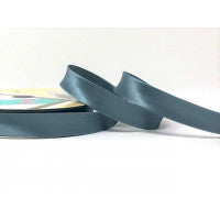 Bias Binding Satin Polyester Denim Blue 18mm - The Fabric Bee