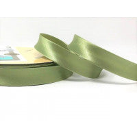 Bias Binding Satin Polyester Sage Green 18mm - The Fabric Bee
