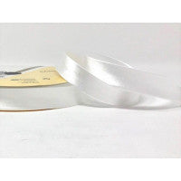 Bias Binding Satin Polyester White 18mm - The Fabric Bee