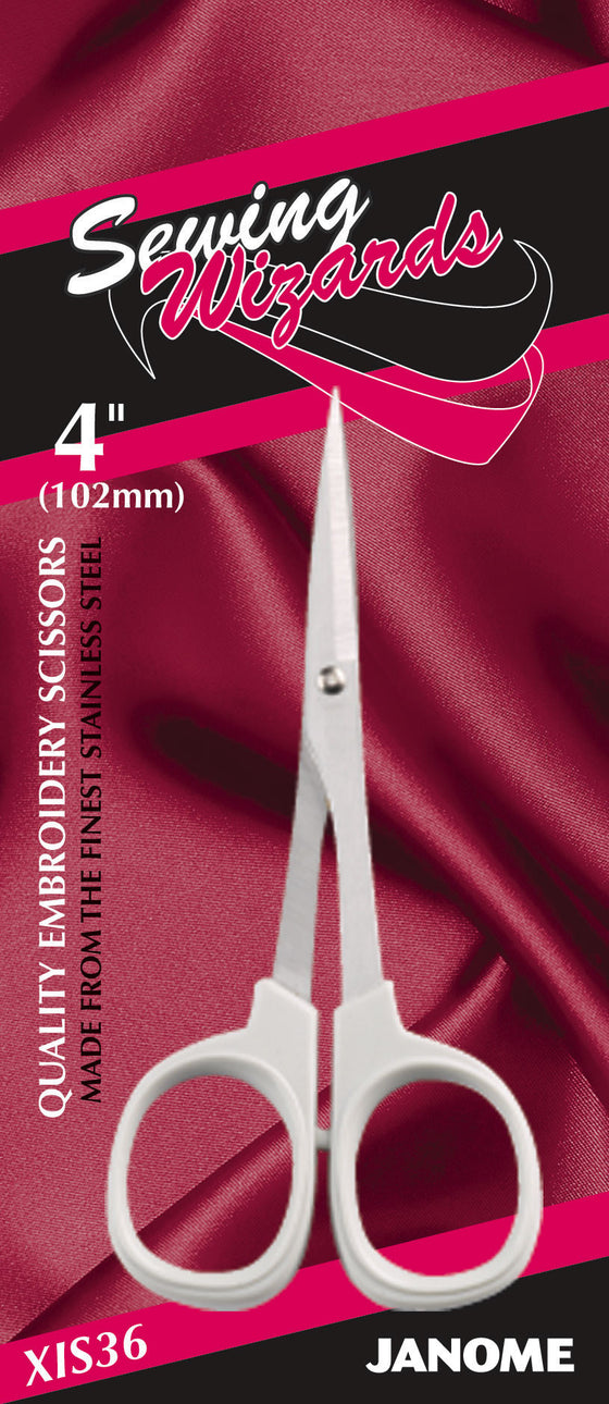 Janome Sewing Wizards 4" Embroidery Scissors XLS36 - The Fabric Bee