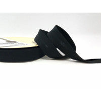 Bias Binding Supersoft Stretch Cotton 18mm Black - The Fabric Bee