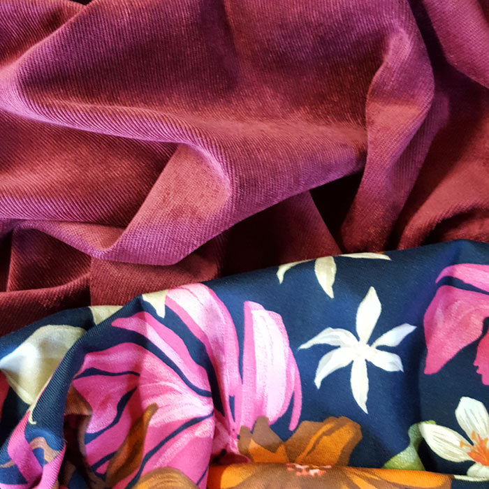 Needlecord with Stretch Wine MR1034/019 - The Fabric Bee